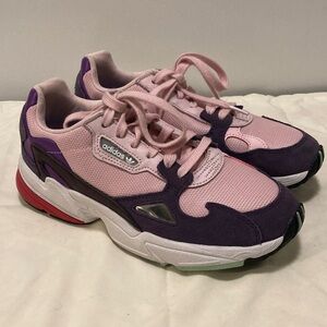 Adidas Falcon ‘Clear Pink Purple’ Women’s Sneakers 8 Worn 1 or 2x Indoor only